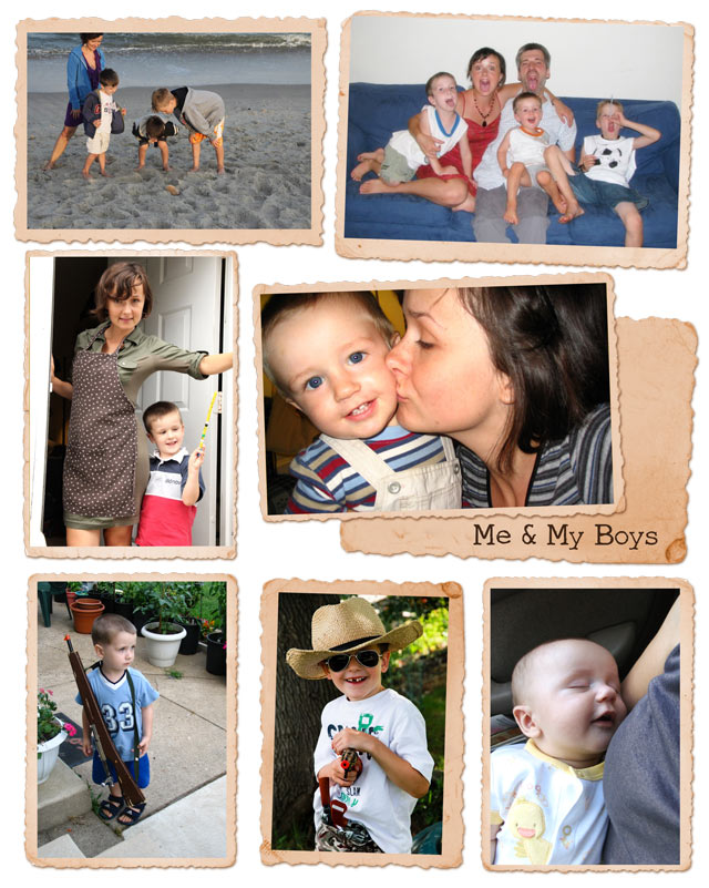 Mom collage 1 - my boys and me