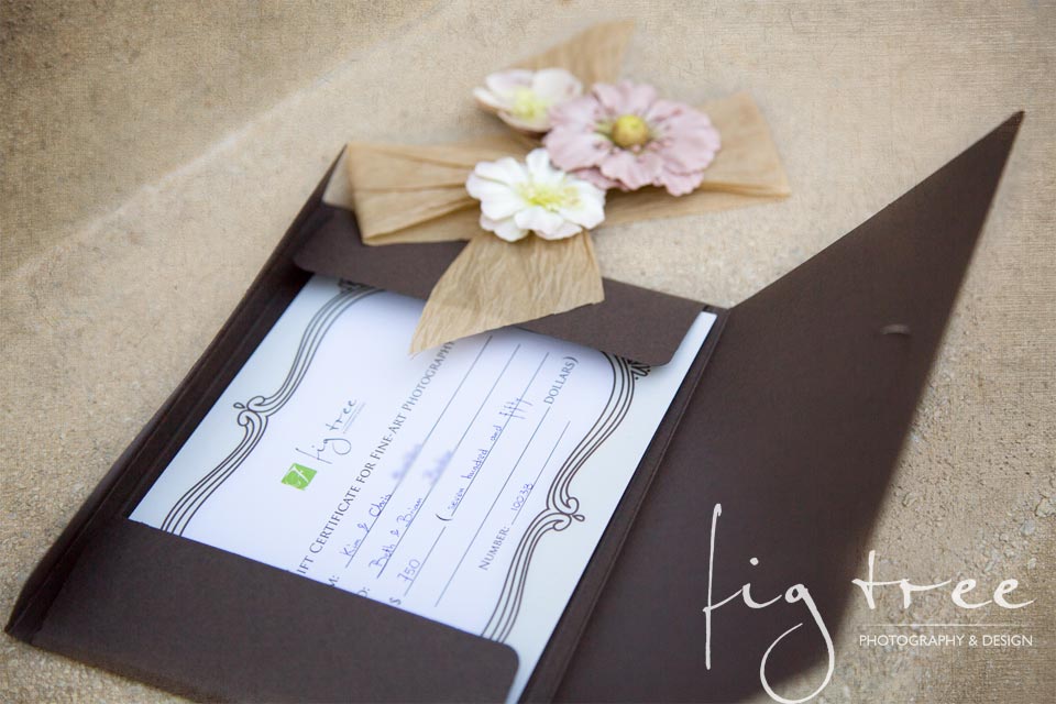 Gift certificate photography