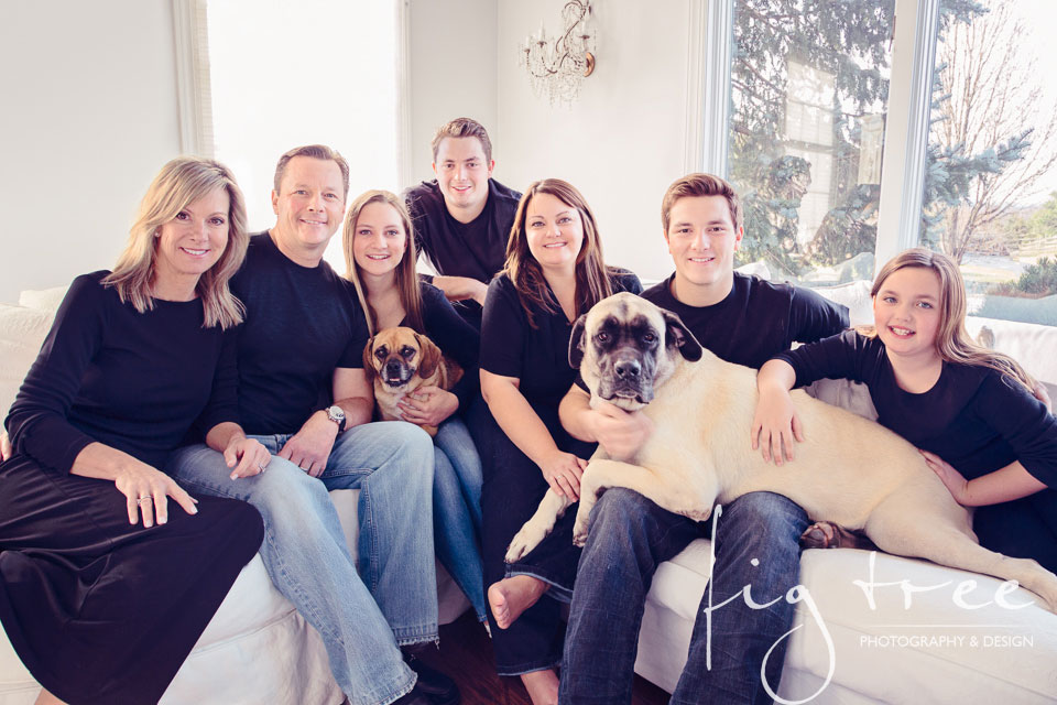 Family portrait with dogs.